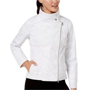 Calvin Klein Performance Women’s Spectator White Camo Asymmetrical Zip‎ Jacket L
